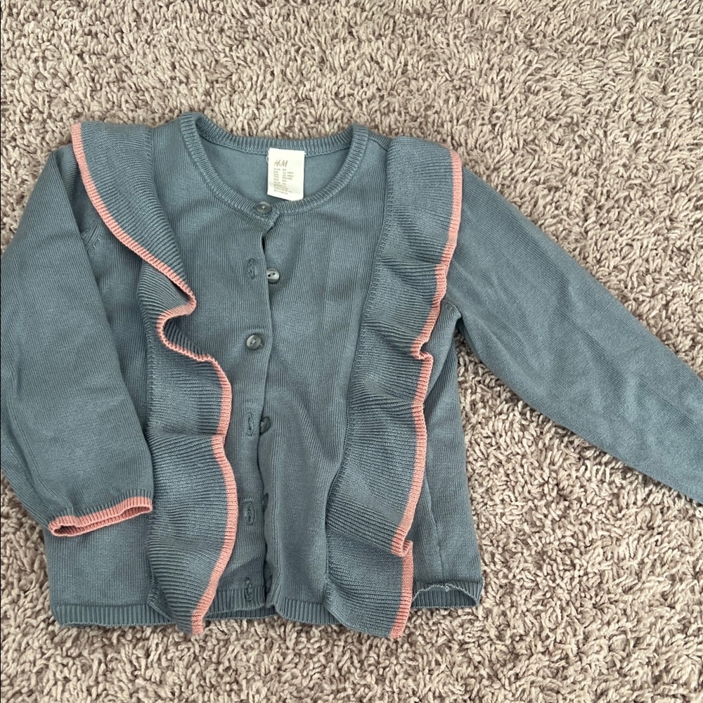 H&M Gray Button-Up Cardigan